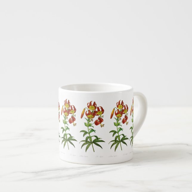 Tasse de café express de lis tigré de Redoute (Devant droit)
