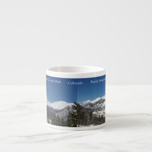 Tasse de café express de parc national de montagne