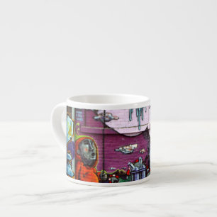 Tasse de café express de photo de graffiti de Mont