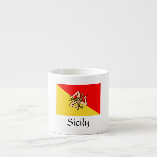 Tasse de café express de tasse à café de la Sicile (Devant)