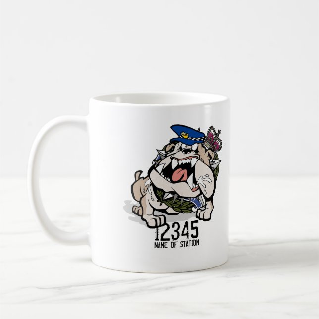 Tasse de café fâchée de chien de police de VIC (Gauche)