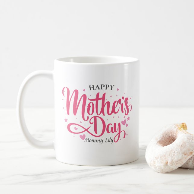 Tasse de café faite sur commande du jour de mère (Avec donut)