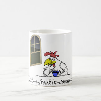 Tasse de café fatiguée de poulet