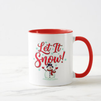 Tasse de café festive Laissez tomber la neige !