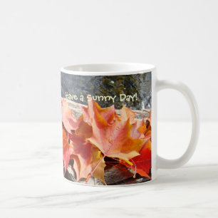 Tasse de café Feuilles d'Automne Passez une Journé