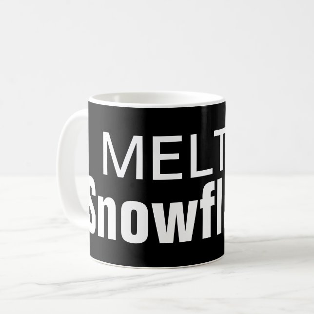 Tasse de café fondue de flocons de neige (Devant gauche)
