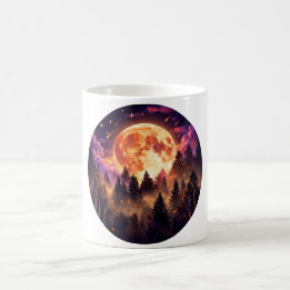 Tasse de café Forêt de Lune Dorée d'Automne