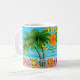 Tasse de café Fun Plage d'été