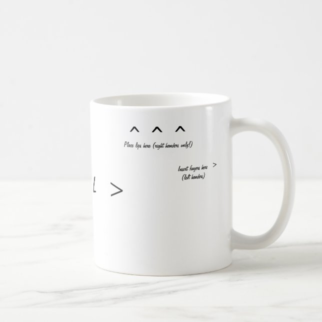 Tasse de café gauchère ou droitière (Droite)