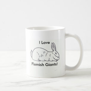 Tasse de café géante flamande de lapin - tasse