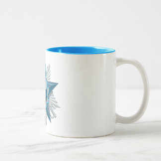 Tasse de café givrée de séjour (intérieur bleu)
