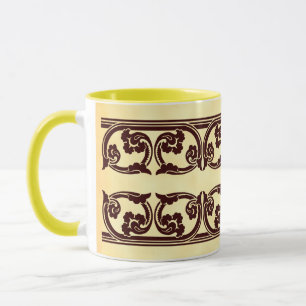 Tasse de café gothique de frontière de Brown
