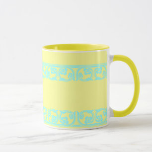 Tasse de café gothique turquoise de frontière