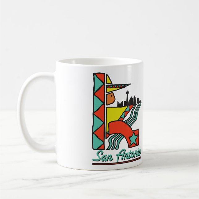 Tasse de café graphique de San Antonio (Gauche)
