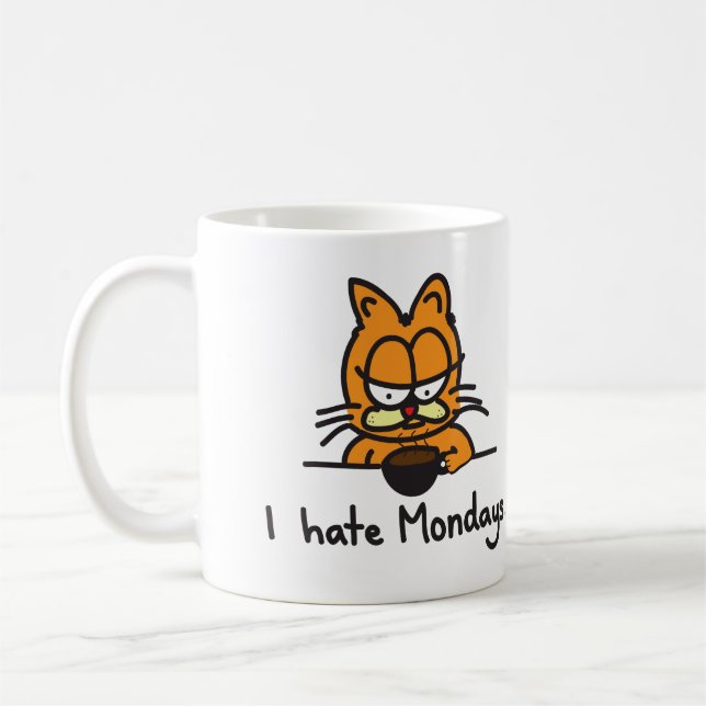 Tasse de café grincheuse de chat (Gauche)