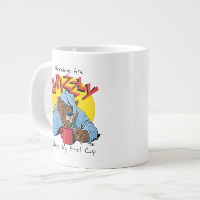 Tasse de café grisâtre de nouveauté de matin (Devant gauche)