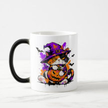 Tasse de café Halloween L&S Witch Cat