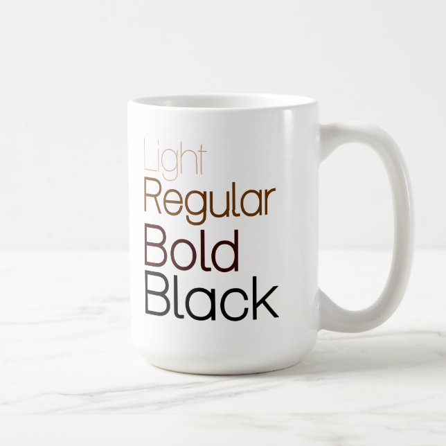Tasse de café helvetica (Droite)