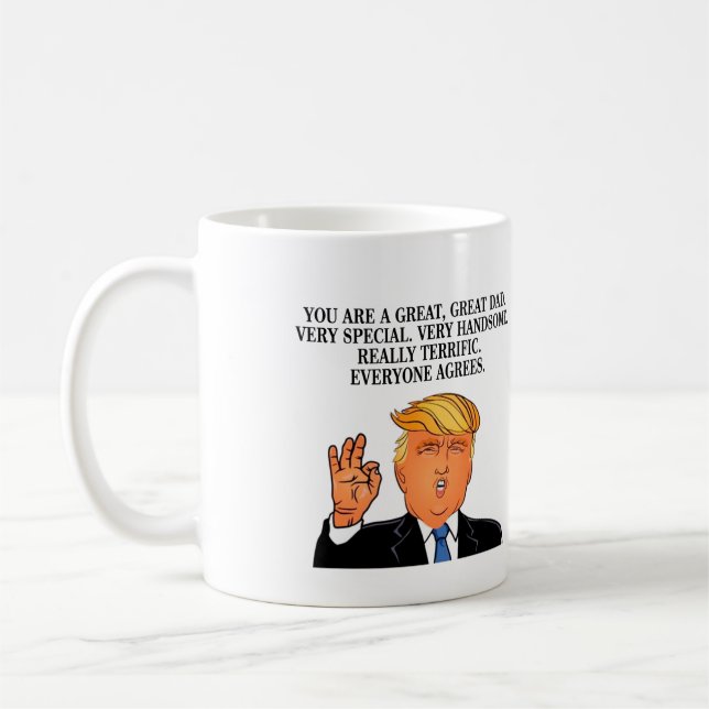 Tasse de café heureuse de fête des pères de Donald (Gauche)