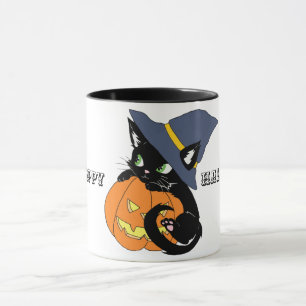 Tasse de café heureuse mignonne de chaton de