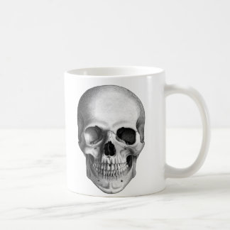 Tasse de café humaine de crâne