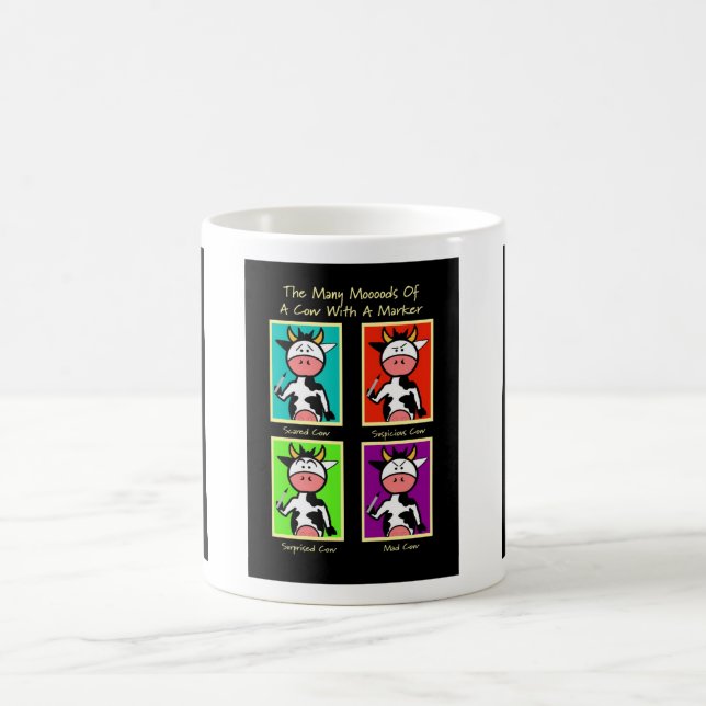 Tasse de café humoristique de Mooods de vache (Centre)