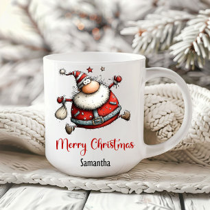 Tasse de café humoristique Père Noël drôle et fant