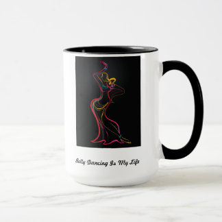 Tasse de café impressionnante de danse du ventre