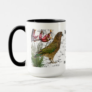 Tasse de café indigène d'oiseau de la Nouvelle