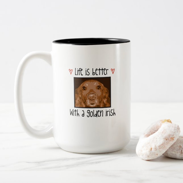 Tasse de café irlandais d'or (Avec donut)
