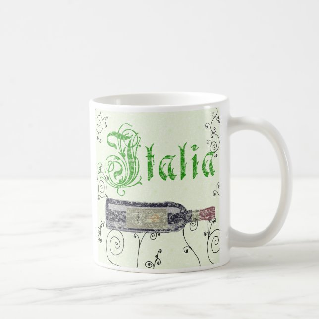 Tasse de café italienne de bouteille de vin (Droite)