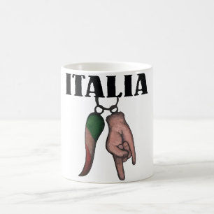 TASSE DE CAFÉ ITALIENNE DE KLAXON, TASSE AVEC