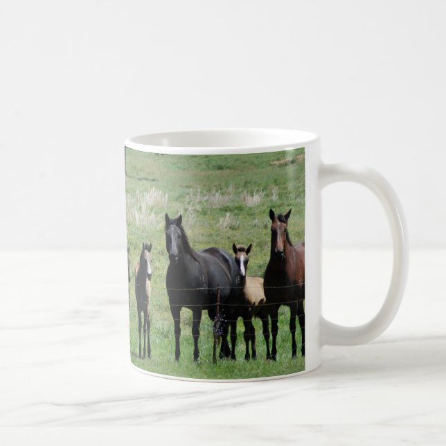 Tasse de café - juments et poulains (Droite)