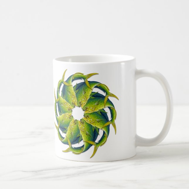 Tasse de café kaléïdoscopique de Dolphinfish (Droite)