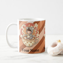 Tasse de café kawaii chibi koala pour la caféine d