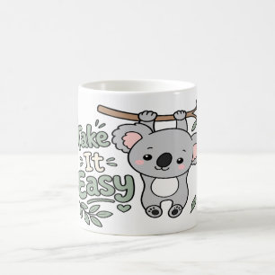 Tasse de Café Kawaii Koala Prendre Son Temps Autos