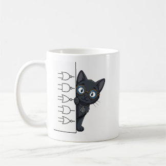 Tasse de café Lady Justice Black Cat Lawyer