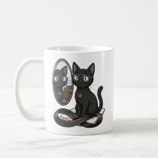 Tasse de café Lady Justice Black Cat Lawyer