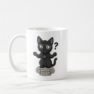 Tasse de café Lady Justice Black Cat Lawyer