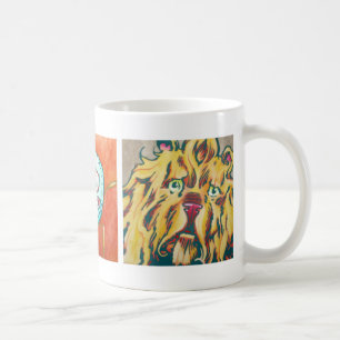 Tasse de café - lion, épouvantail, homme de bidon