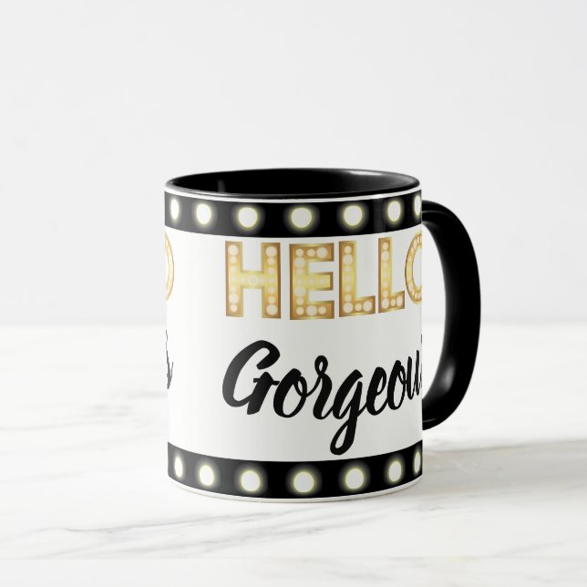 Tasse de café magnifique de charme bonjour (Devant droit)