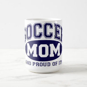 Tasse de café - maman du football et fier de lui !