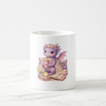 Tasse de café Maman liseuse et dragon cosy