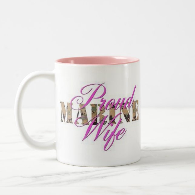Tasse de café marine d'épouse (Gauche)