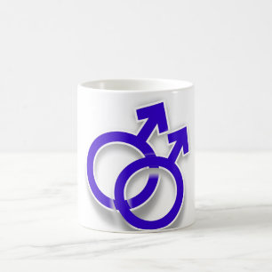 Tasse de café masculine de conception de gay prid
