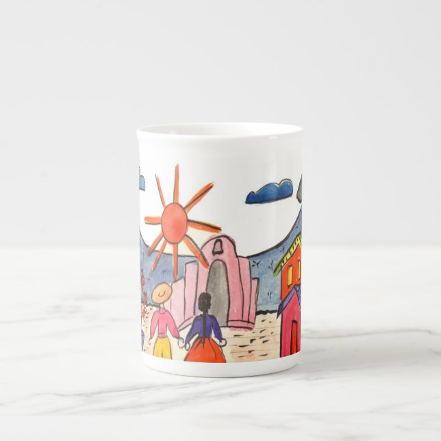Tasse de café mexicaine de scène (Devant)