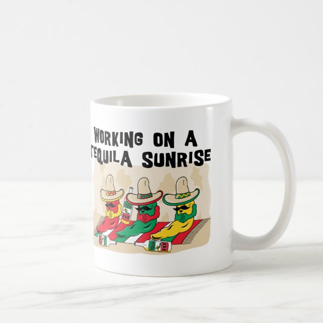 Tasse de café mexicaine drôle de lever de soleil (Droite)