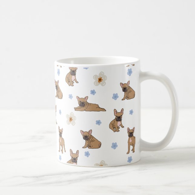 Tasse de café mignonne de bouledogue français (Droite)