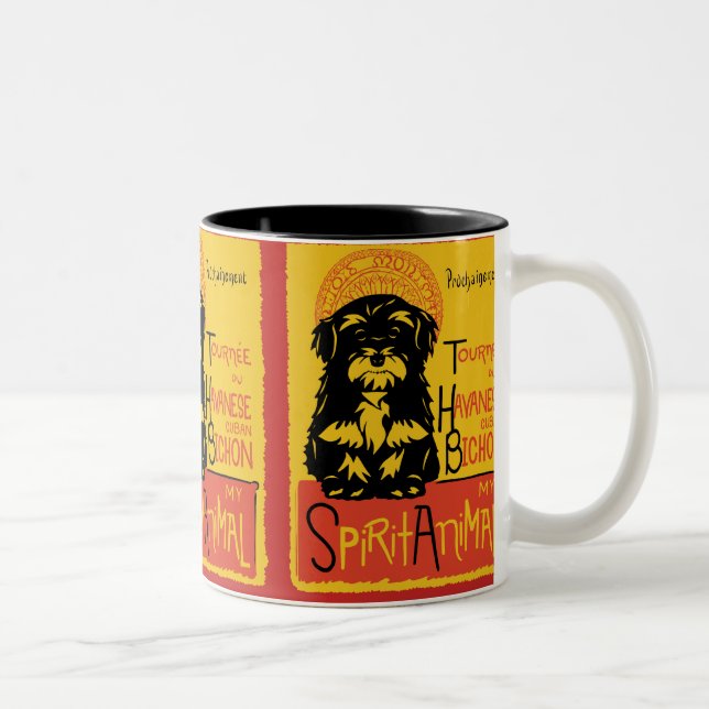Tasse de café mignonne de chien de Havanese (Droit)