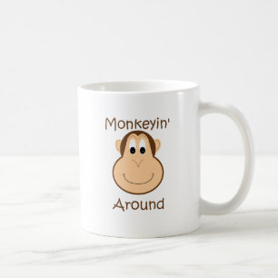 Tasse de café mignonne de chimpanzé
